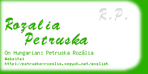 rozalia petruska business card