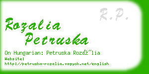 rozalia petruska business card
